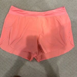 Coral Lululemon Find Your Pace Shorts
